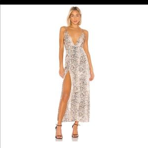 Snakeskin long dress - from revolve